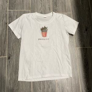 SOLD ❌ “You succ” with a succulent graphic tshirt